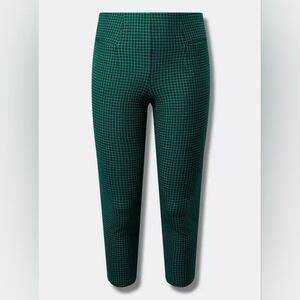 Torrid Ultramarine Green Pencil Skinny Studio Luxe Stellar Houndstooth Pant 1X